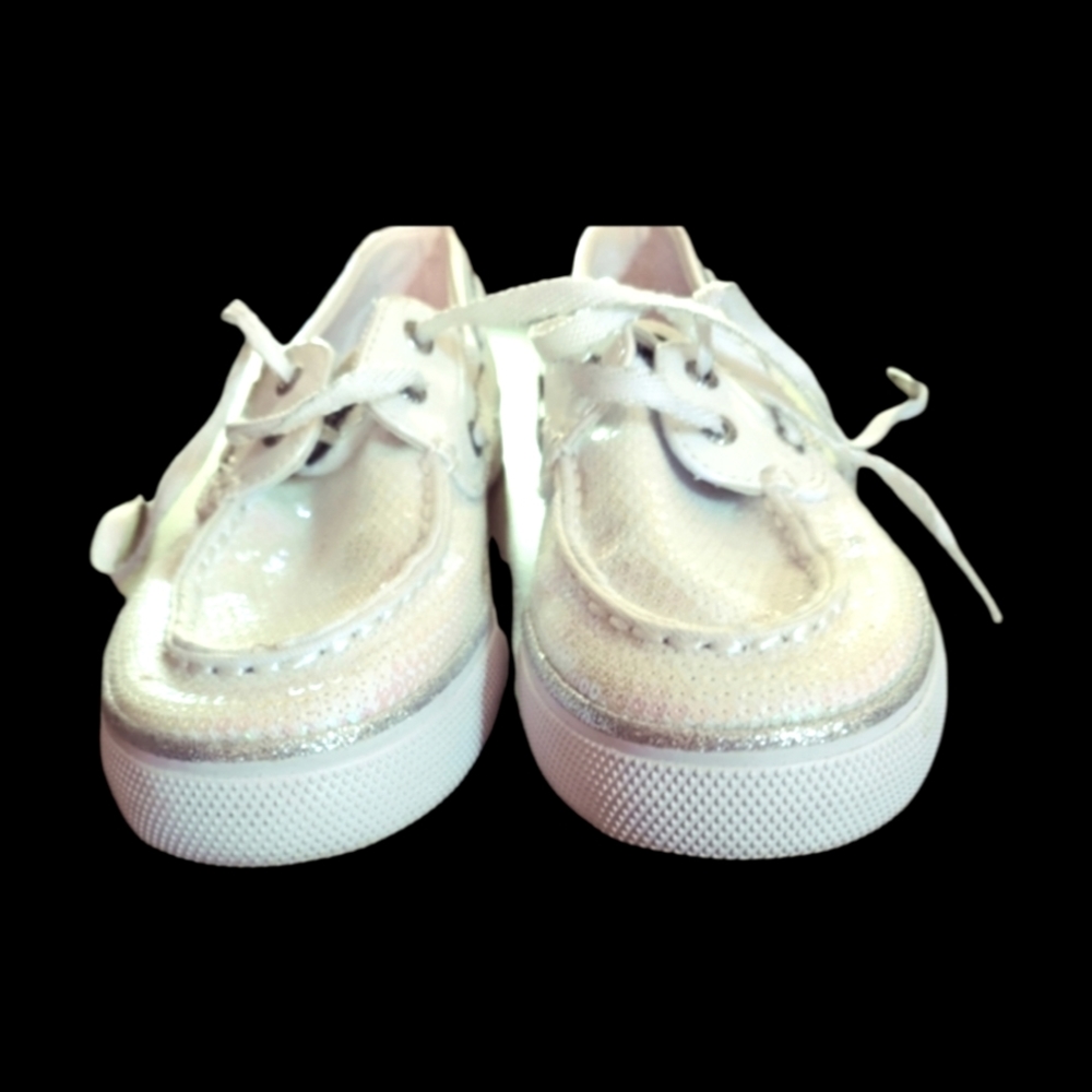 SPERRY Casual White Sneakers With Sequins Like New